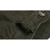 Men Military Outdooors Cargo Pants Loose Casual Cotton Multi Pockets Straight Leg Trousers
