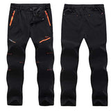 Waterproof Hiking Straight Leg Sport Pants Mens Outdoor Quick Drying Zipper Pockets Trousers