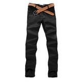 Mens Fashion Elastic Tight Pants Casual Straight Leg Slim Fit Cotton Pants 10 Colors