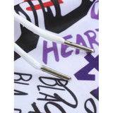 Mens Abstract Graffiti Printed Hoodies