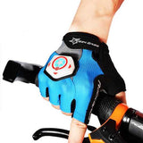 ROCKBROS Unisex Summer Half Finger Riding Gloves With Intelligent Steel Ring Light Luminous Gloves