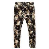 Mens Fashion Summer Slim Casual Joggers Pants Flower Printing Linen Trousers