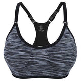 Adjustable Spaghetti Straps Seamless Professional Shakeproof Sports Bra Tank Top Sweat