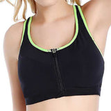 Professional Shakeproof Front Zipper Breathable Sports Bra