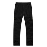 Mens Elastic Waist Multi Pocket Solid Color Casual Cotton Summer Plus Big Size Pants