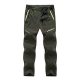 Waterproof Hiking Straight Leg Sport Pants Mens Outdoor Quick Drying Zipper Pockets Trousers