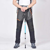 Outdoor Sports Mens Assault Pants Plush Warm Waterproof Breathable Climbing Hiking Trousers