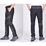 Outdoor Sports Mens Assault Pants Plush Warm Waterproof Breathable Climbing Hiking Trousers