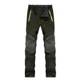 Outdoor Soft Shell Pants Male Waterproof Windproof Elastic Sports Hiking Climbing Trousers