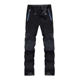 Outdoor Soft Shell Pants Male Waterproof Windproof Elastic Sports Hiking Climbing Trousers