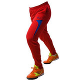 Mens Casual Training Football Sport Pants Elastic Waist Skinny Leg Running Trousers