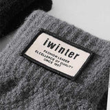 iwinter Winter Autumn Men Knitted Cycling Gloves Touch Screen Male Thicken Warm Wool Cashmere Solid Gloves Business Mitten