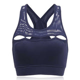 Sexy Breathable Shockproof Wireless Key Hole Front  Y Back Hollow Out Yoga Sport Bras