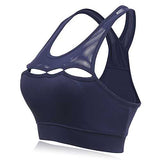 Sexy Breathable Shockproof Wireless Key Hole Front  Y Back Hollow Out Yoga Sport Bras