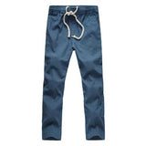 Loose Linen Trousers Pure Color Soft Flax Long Pants