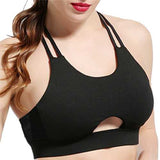 Women Cozy Full Cup Vest Breathable Halter Backless Shockproof Sports Wireless Yoga Bra