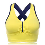 Cozy Criss-cross Professional Shakeproof Tops Wireless Breathable Sports Yoga Vest Bra