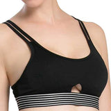 Women Sexy Breathable Cross-Criss Wireless Bra Key Hole Front Sports Yoga Underwear