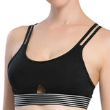 Women Sexy Breathable Cross-Criss Wireless Bra Key Hole Front Sports Yoga Underwear