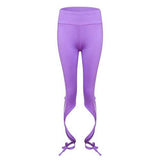 Soft Elastic Quick-dry Bandage Solid Color Tight Cropped Sport Yoga Pants For Women