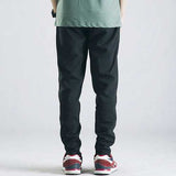 Men's Casual Sports Jogger Pants Black Elastic Waist Loose Cotton Sports Trousers