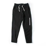 Men's Casual Sports Jogger Pants Black Elastic Waist Loose Cotton Sports Trousers