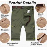 Large Size S-5XL Outdoor Quick Drying Pants Summer Mens Detachable Sun-proof Hiking Pants