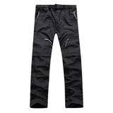 Outdoor Quick Drying Two Detachable Shorts Pants Men's Elastic Waist Drawstring Climbing Hiking Pant