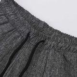 Summer Cotton Linen Nine Pants Men's Solid Color Loose Casual Haren Pants