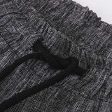 Summer Cotton Linen Nine Pants Men's Solid Color Loose Casual Haren Pants