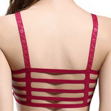 Ice Silk Seamless Strappy Back Padded Sports Bra