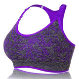 Quick-dry Wireless Shockproof Stretchy Overhead Yoga Sport Bra