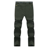 Winter Men's Plus Cashmere Warm Outdoor Soft Shell Trousers Waterproof Elasticity Punch Ski Pants