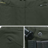 Winter Men's Plus Cashmere Warm Outdoor Soft Shell Trousers Waterproof Elasticity Punch Ski Pants