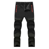 Autumn Winter Outdoor Plus Cashmere Warm Windproof Waterproof Pants Men's Soft Shell Hiking Trousers