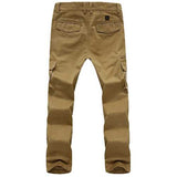 Men Fall Casual Multi Pocket Cargo Pants Straight Leg Loose Pants