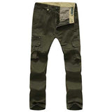 Men Fall Casual Multi Pocket Cargo Pants Straight Leg Loose Pants