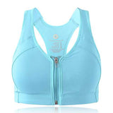 Front Zipper Padded Yoga Sports Vest Bra