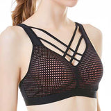 Criss Cross Strappy Back Wireless Sports Bra