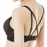 Criss Cross Strappy Back Wireless Sports Bra