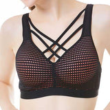 Criss Cross Strappy Back Wireless Sports Bra