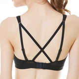 Criss Cross Strappy Back Wireless Sports Bra