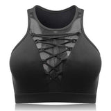 High Neck Cross Straps Yoga Tops Ladies Sports Bra