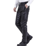 Men's Winter Plus Velvet Thick Warm PU Leather Pants