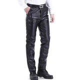 Men's Winter Plus Velvet Thick Warm PU Leather Pants