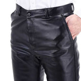 Men's Winter Plus Velvet Thick Warm PU Leather Pants