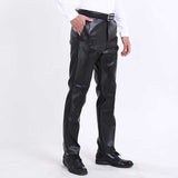 Men's Windproof Waterproof PU Leather Pants