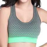 Gradient Color Wireless Shockproof Sports Vest Bra