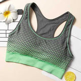 Gradient Color Wireless Shockproof Sports Vest Bra