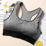 Gradient Color Wireless Shockproof Sports Vest Bra